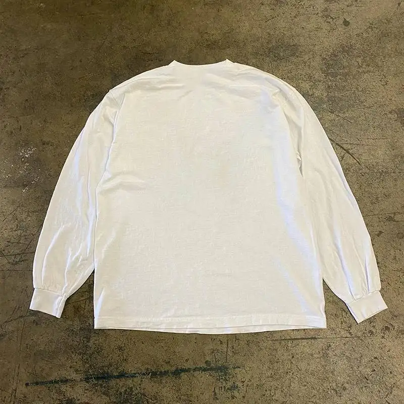 Long Sleeve 310 Pure Cotton Men's T-Shirt Upward Hero Non-Light American Style Couple's T-Shirt Youth Loose Fit Printed Tee