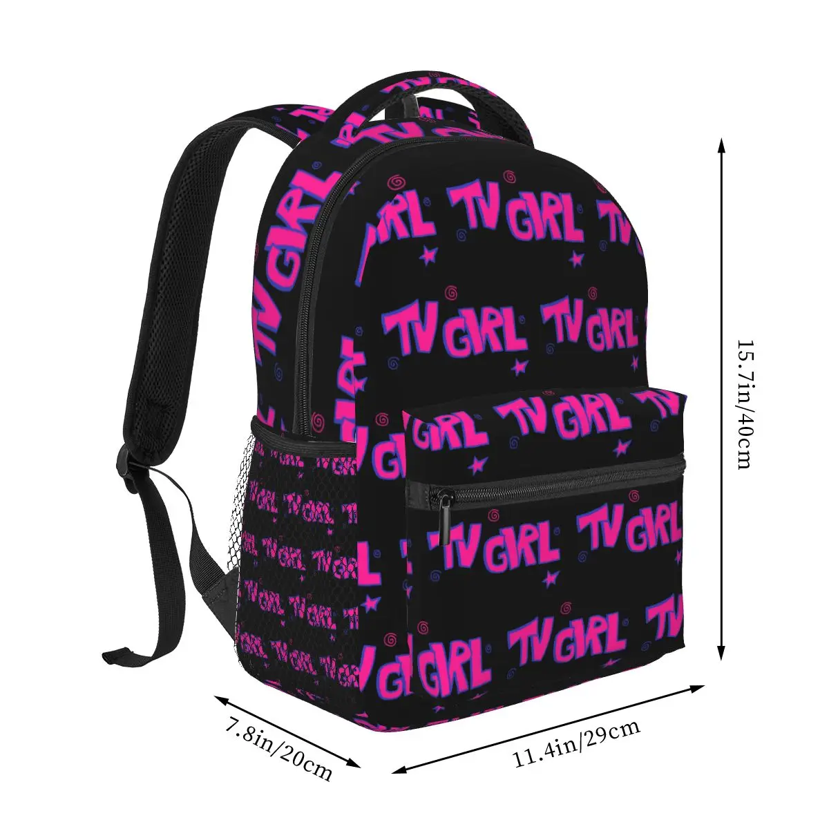 Pop Band TV Girl Who Really Cares Album Print Backpack Student Boys Girls BookBag Children School Bag Shoulder Bag for Men Women