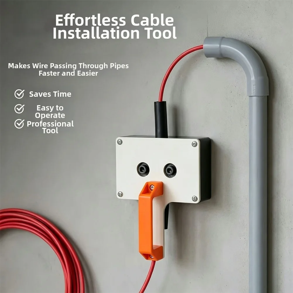 Professional Cable Puller For Fast Wire Installation In Tight Spaces Orange Black Handle Tool For Electrical Projects