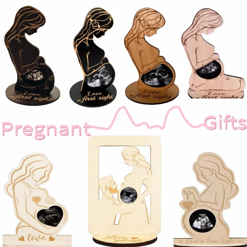 Baby Ultrasound Photo Frame Expecting Mom Gift for Pregnant Friend Sonogram Picture Frame Maternity Gifts Keepsake for Couples