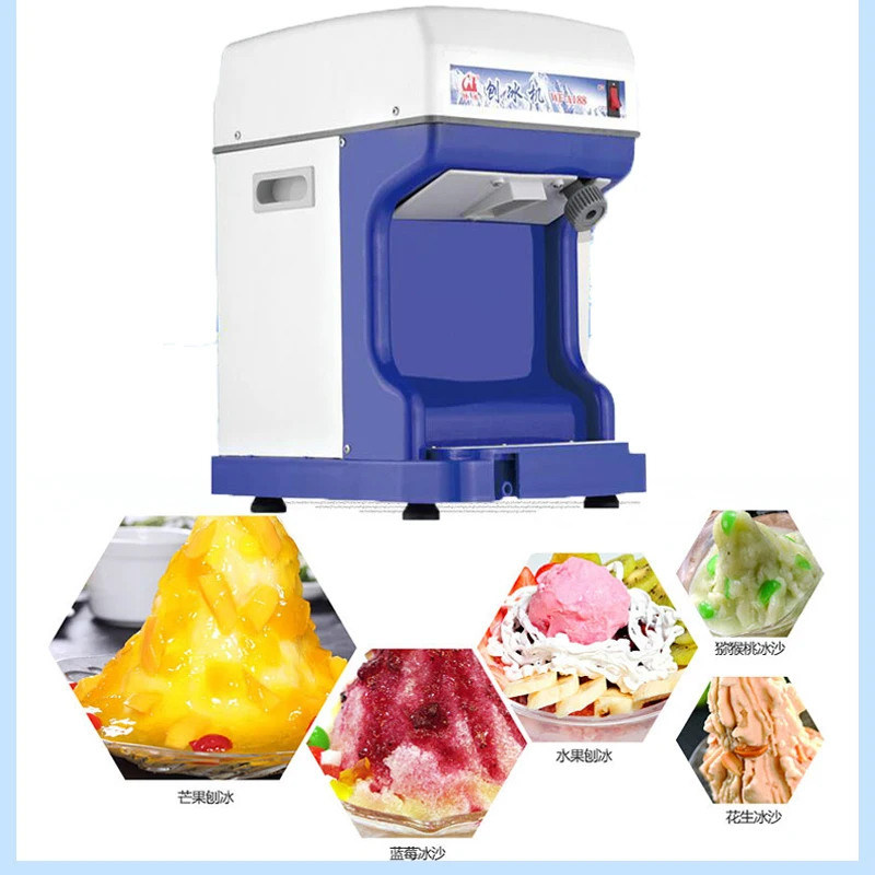 Mini Commercial 220V Household Electric Shaved Ice Maker Small Power Snowflake Ice Breaker for Home Use