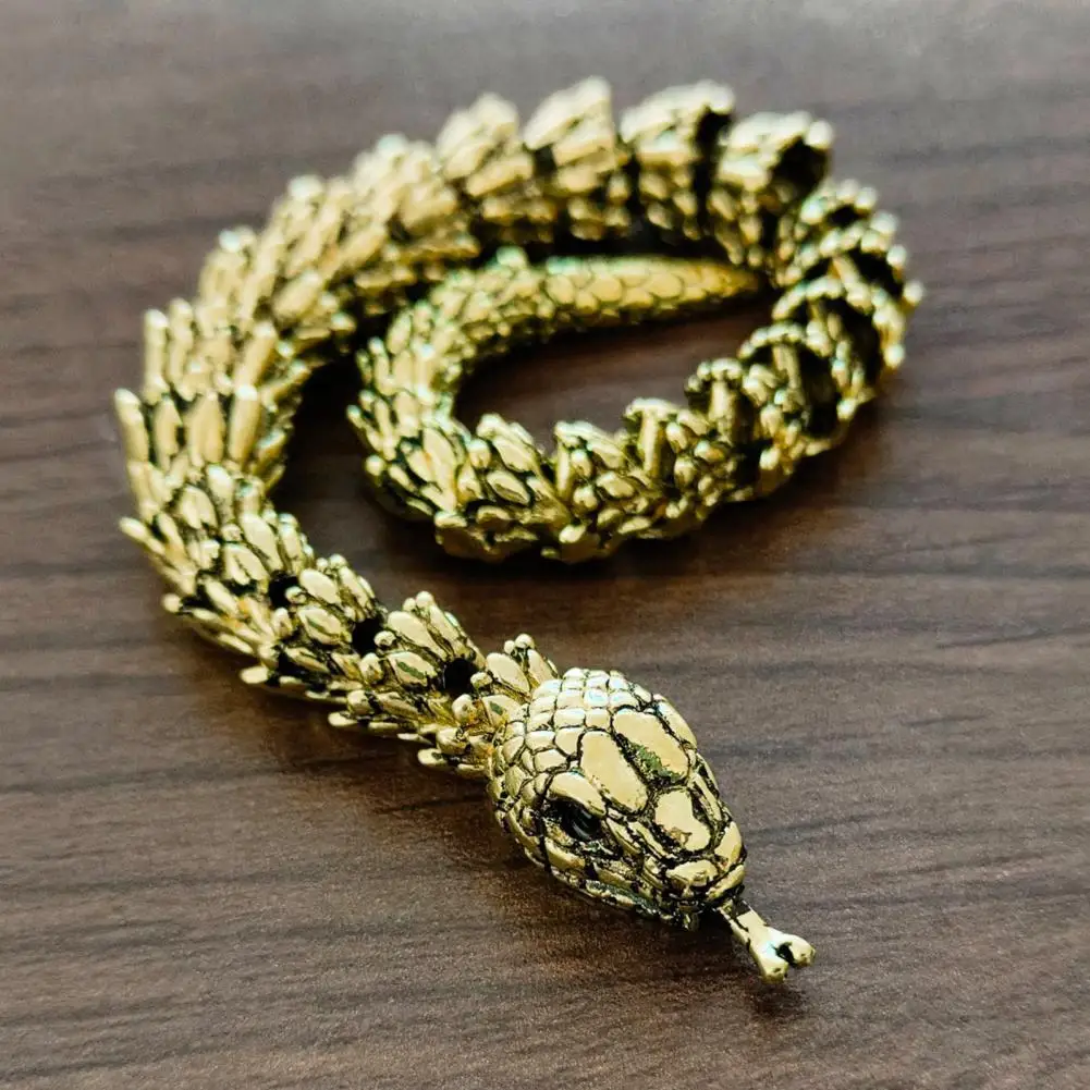 

Metal Snake Statue Twistable Snake Figurine Posable Snake Sculpture Desktop Snakes Ornament Lunar New Year Gift Home Decor
