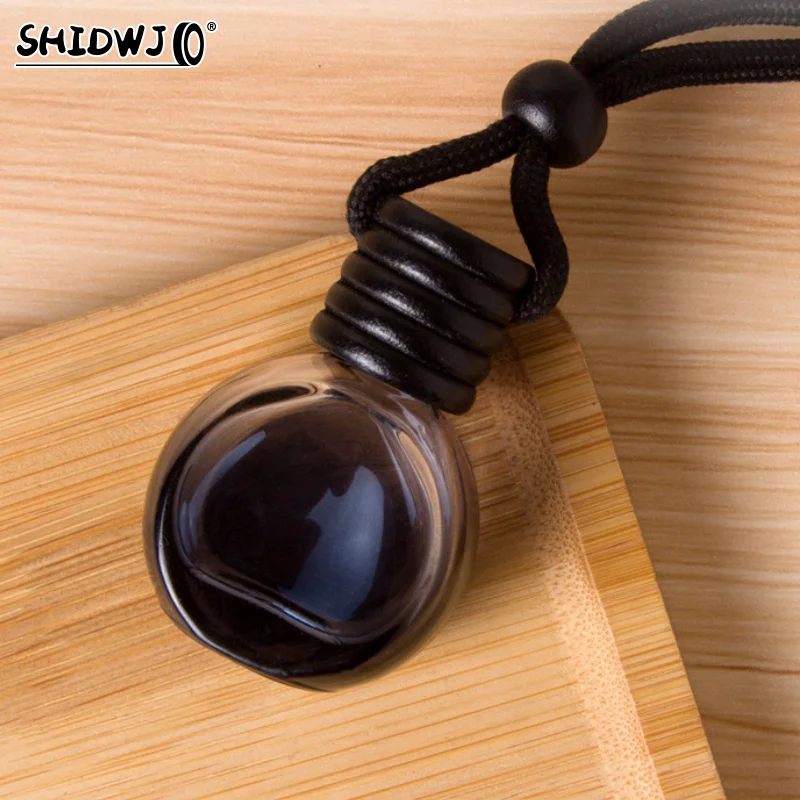 Black Cap Dyed Square Cap Empty Bottle Car Essential Oil Diffuser Fragrance Air Freshener Scent Perfume Bottle Ornament