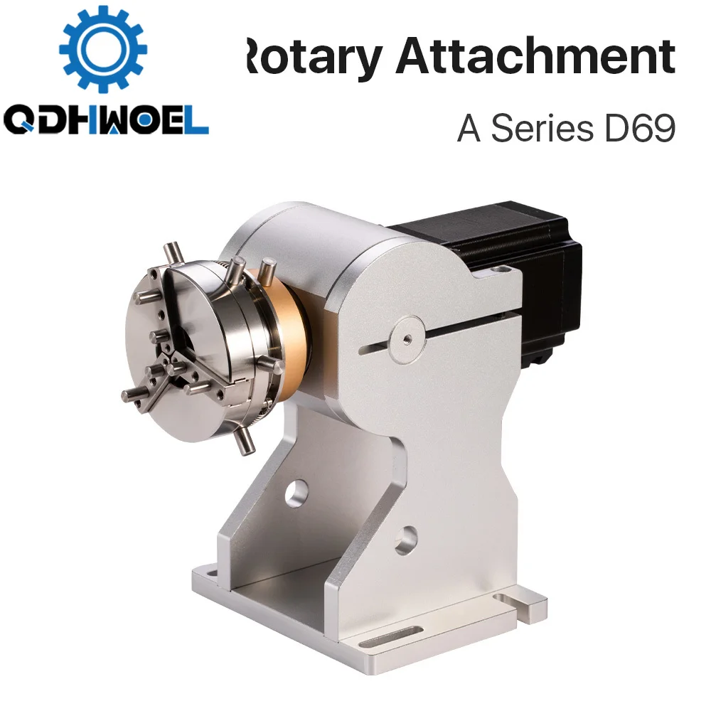QDHWOEL Three Chuck Rotary Device+Driver Combo+BasePlate Combo Ring Marking Cup DIY Design for Fiber & Co2 Marking Maxchine