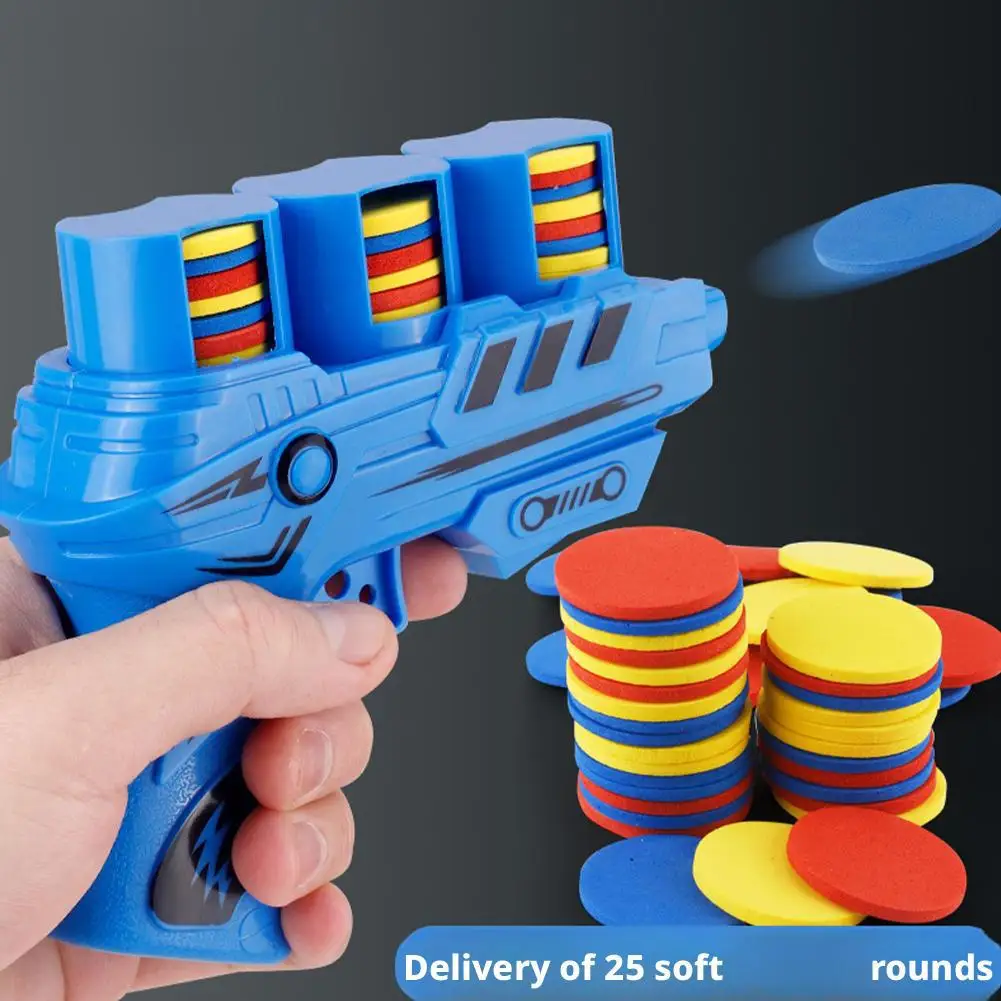 Pistolets à soucoupe volante pour enfants, lanceur de disque volant de carotte, jouet de sécurité EVA, pistolet à disque volant, jouets de jeu de plein air pour enfants