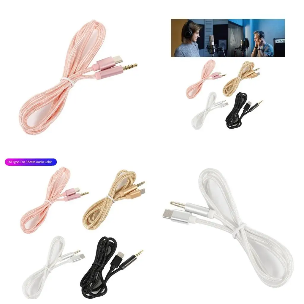 

31BA Braided USB C to 3.5mm Connection Cable for Car Auditory Devices And Music Play Adapter Cable