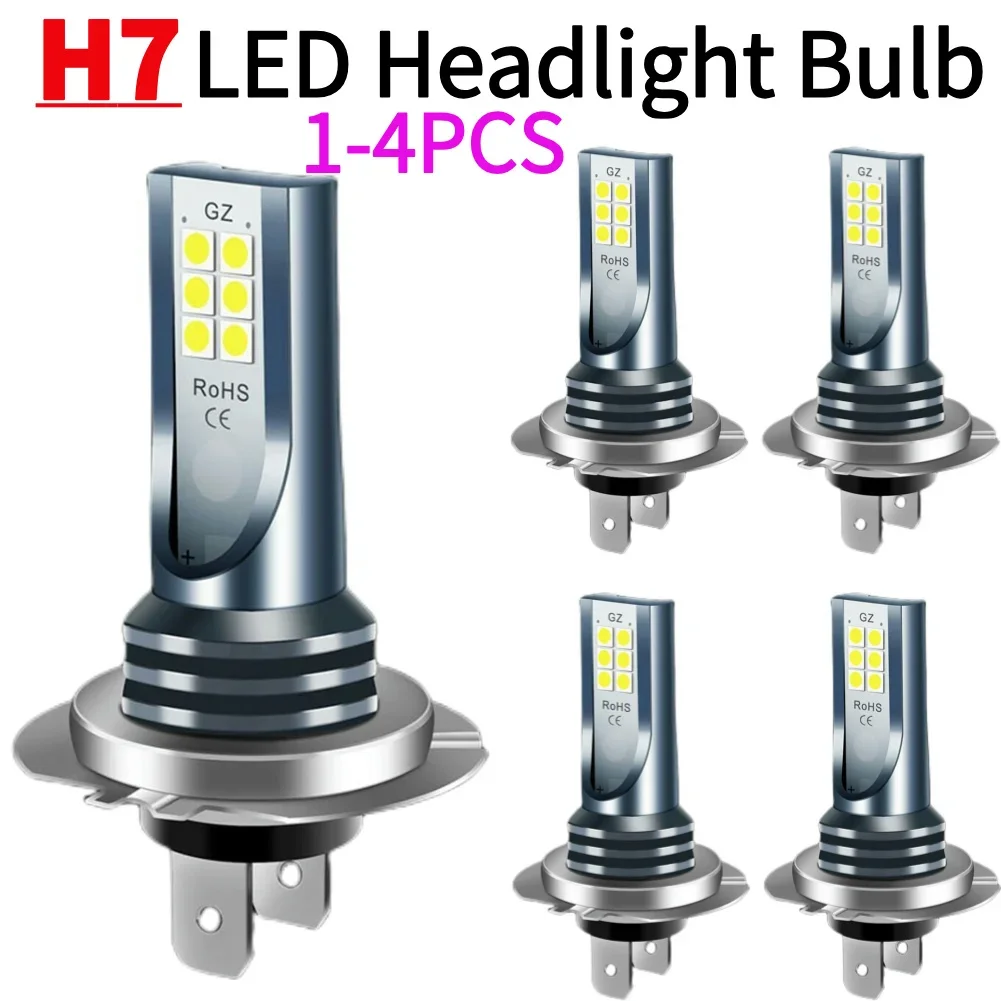 H7 LED Headlight Bulb 12/24V Car Fog Light Bulb 30000LM Car High Low Beam IP67 Waterproof Super Bright Brake Light Car Accessory
