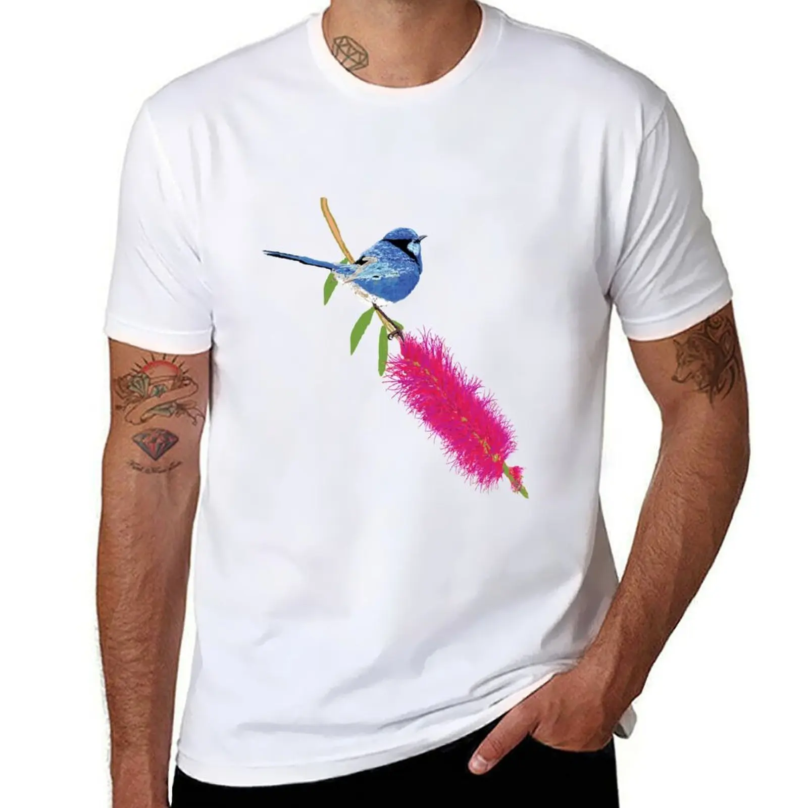 

Splendid Fairy-wren by Chrissy Wild T-Shirt man t shirt cotton t shirt for man T-Shirt