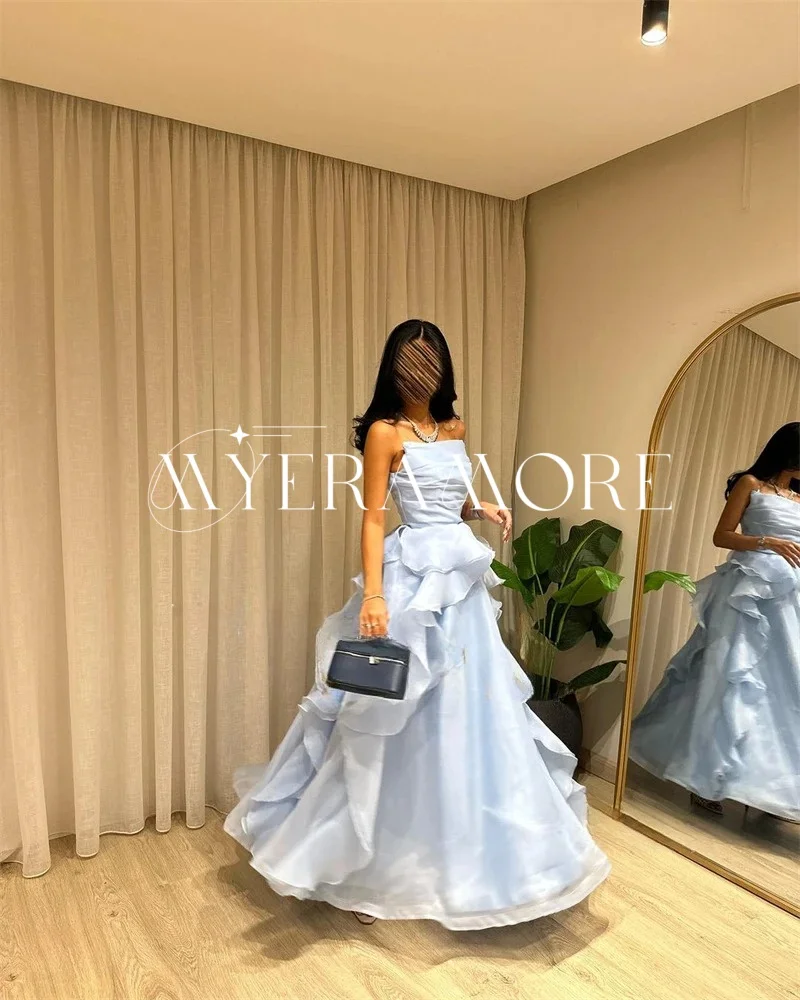 ชุดแต่งงานผ้าทูลล์ทรงเอไลน์แบบมีชั้นหลายชั้น ดีไซน์หรูหรา สำหรับเจ้าสาว แบบไร้สาย ผ้าเครป ยาวกรอมพื้น ชุดราตรีออกงาน สามารถสั่งตัดได้ (vestidos de novia)