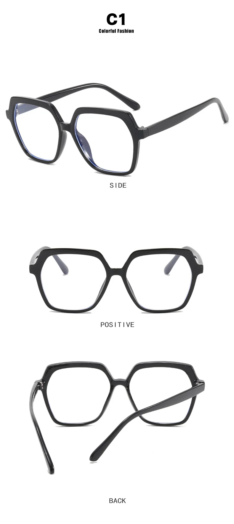 Mode Unregelmäßige Femel Marke Design Verschiedene Farben Rahmen Photochrome Anti Blau Licht Frauen Lesebrille Mehrere Grad – Detail 7
