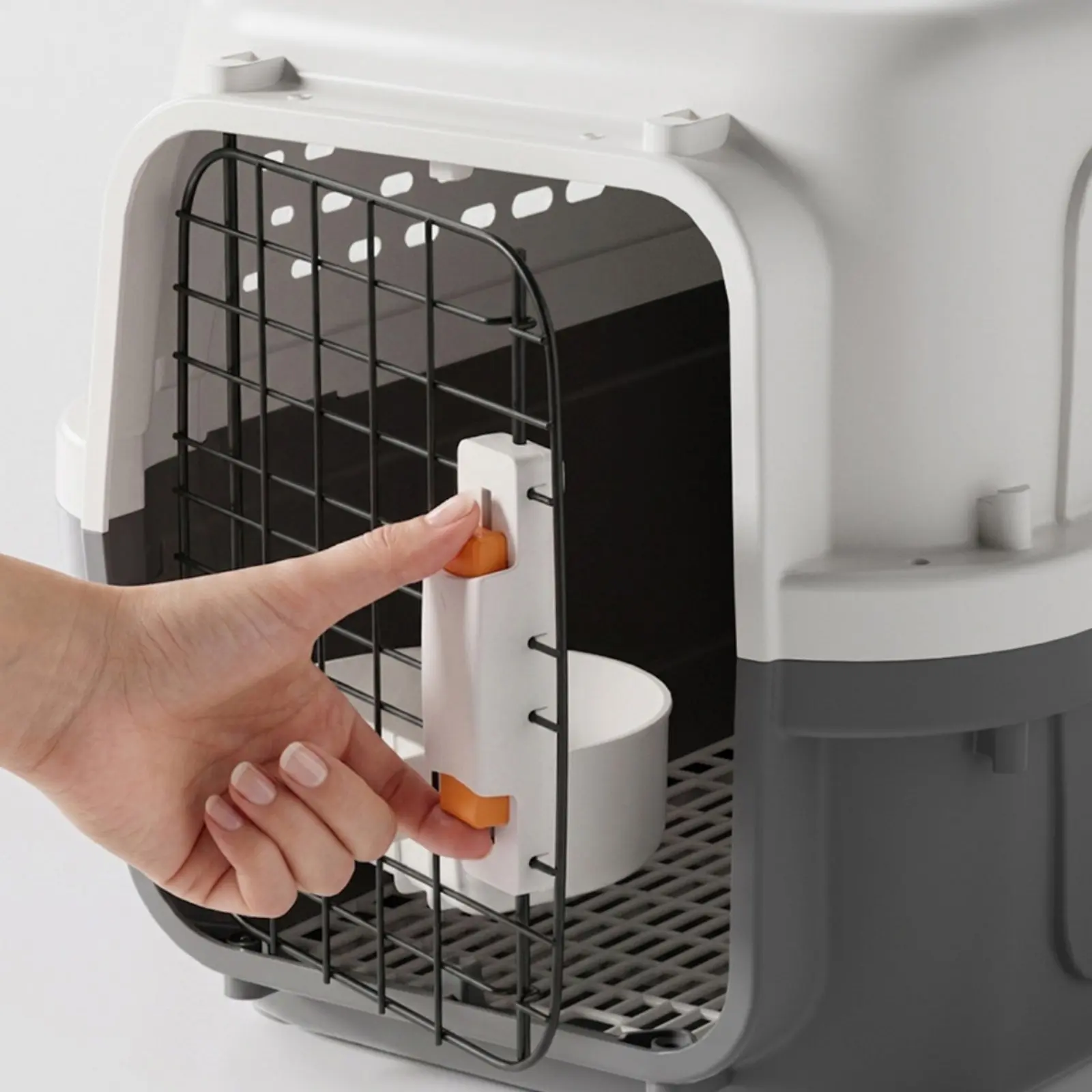 

Hard-Shell Pet Carrier Locking Latch Hard Sided Pet Carrier Pet Transport Top-Opening Portable