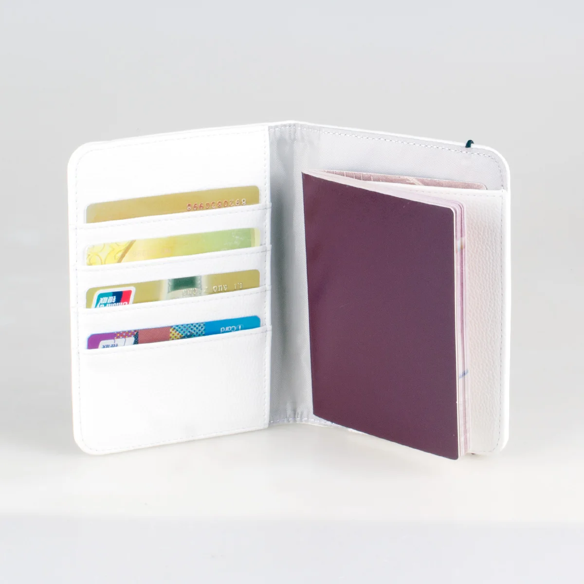 Accessori da viaggio di alta qualità con gufo, clip per passaporto bianca, borsa identificativa alla moda e personalizzata