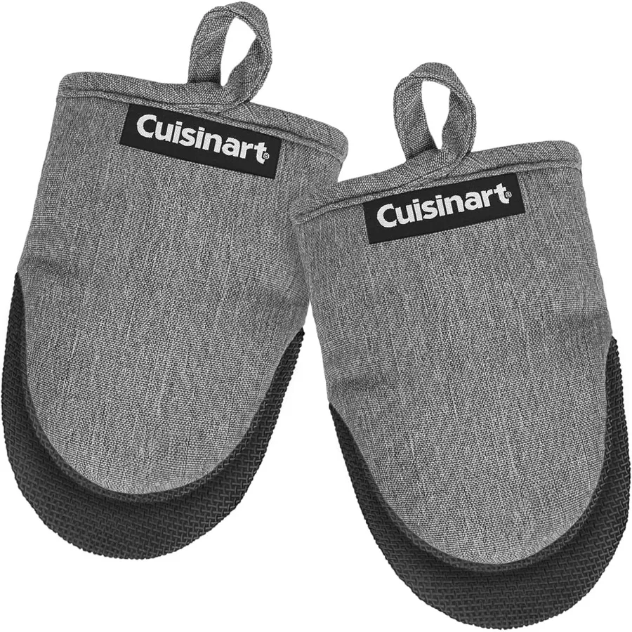 

Мини-рукавицы Cuisinart, 5,5 x 7, термостойкие кухонные рукавицы для духовки с нескользящим неопреновым хлопковым наполнителем и тканью Loo