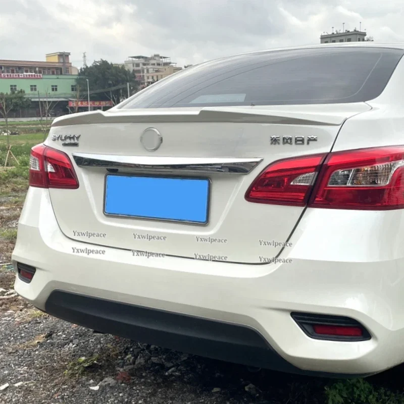 For Nissan Sentra SYLPHY Spoiler 2013 -2019 M4 Style ABS Material Unpainted Color Rear Trunk Lip Spoiler Body Kit Accessories