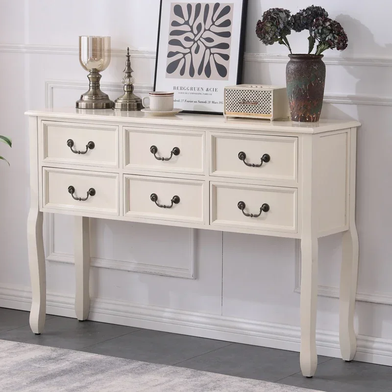 Entryway Cabinet Durable Solid Wood Furniture Vintage Sideboard Tea Table for Living Room