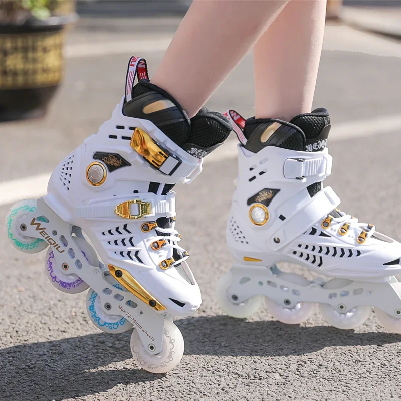 Skates Adult Professional Flat Fancy Campus Roller Skates Male and Female Adult Beginners Inline Wheel Skating Roller Skates