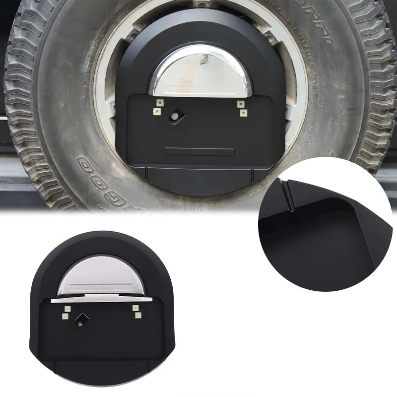 For Hummer H2 2003-2009 ABS Matte Black Car Rear Spare Tire License Plate Base Car Exterior Replacement Parts OE: 25782333