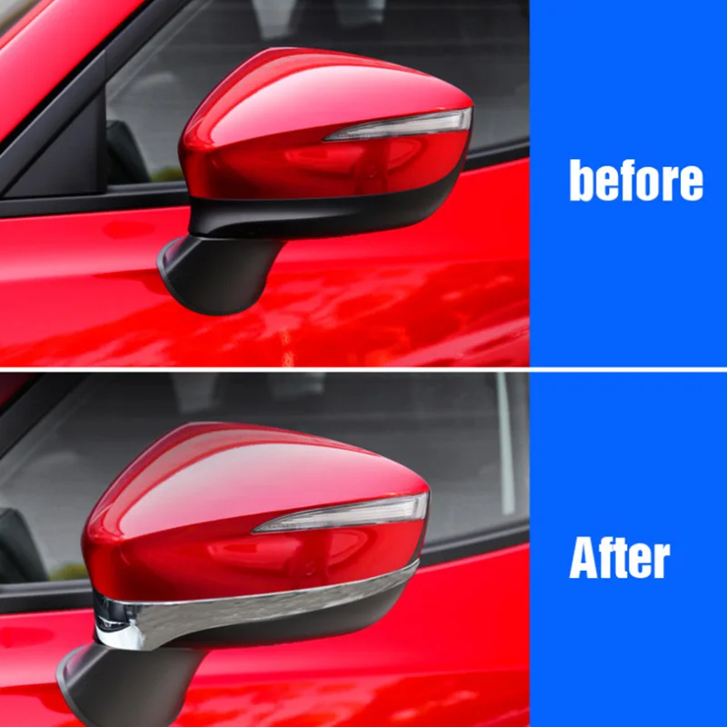 for Mazda CX-3 CX3 Chrome Car Door Side Rearview Mirror Strip Trim Cover Exterior Decoration Accessories 2017 2018 2019