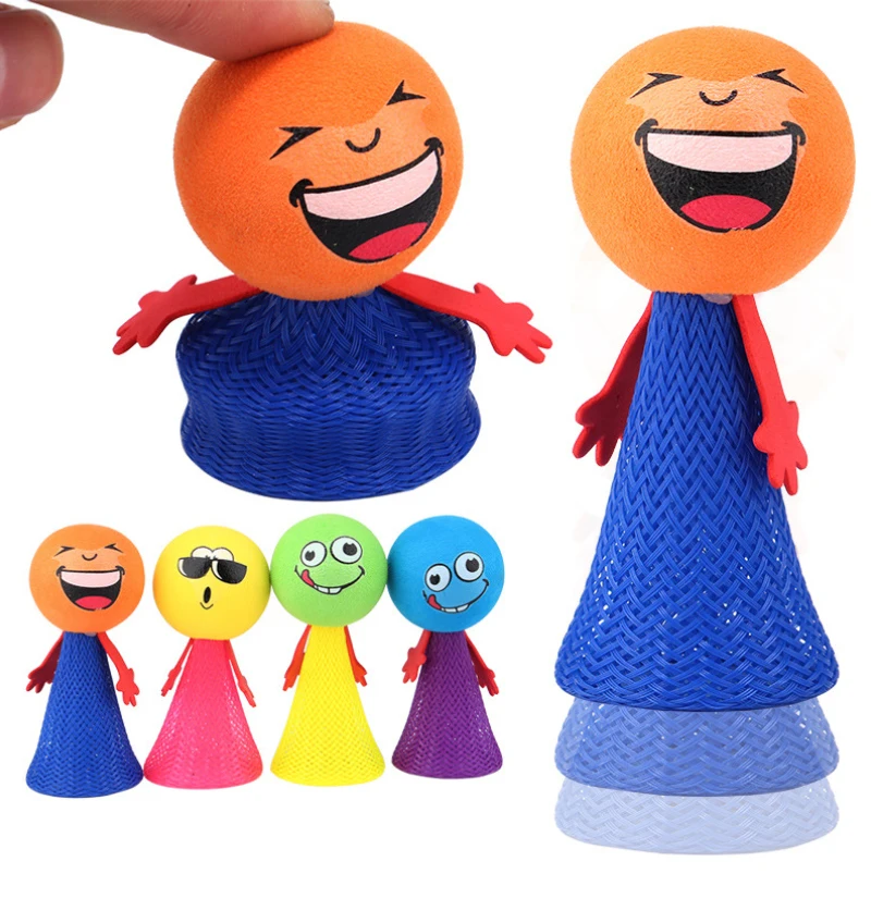 

10pcs Cute Creative Jumping Doll Finger Stress Release Toys for Kids Birthday Party Favors Treat Reward Guest Novelty Gag Toys