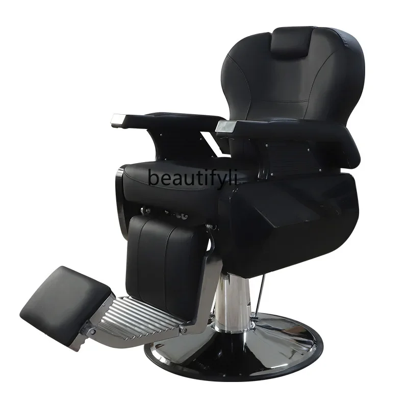 Barber Shop Chair Hair Salon Hair Cutting Chair Lifting Seat Can Be Put down Hot Dyeing Barber Chair