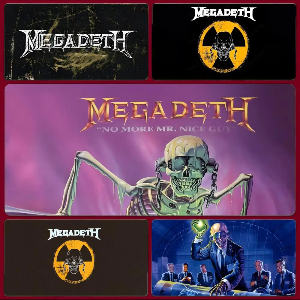 band rock M-Megadeth Mouse Pad Large Gaming Mousepad with Stitched Edges Thickened Desk Mat PC