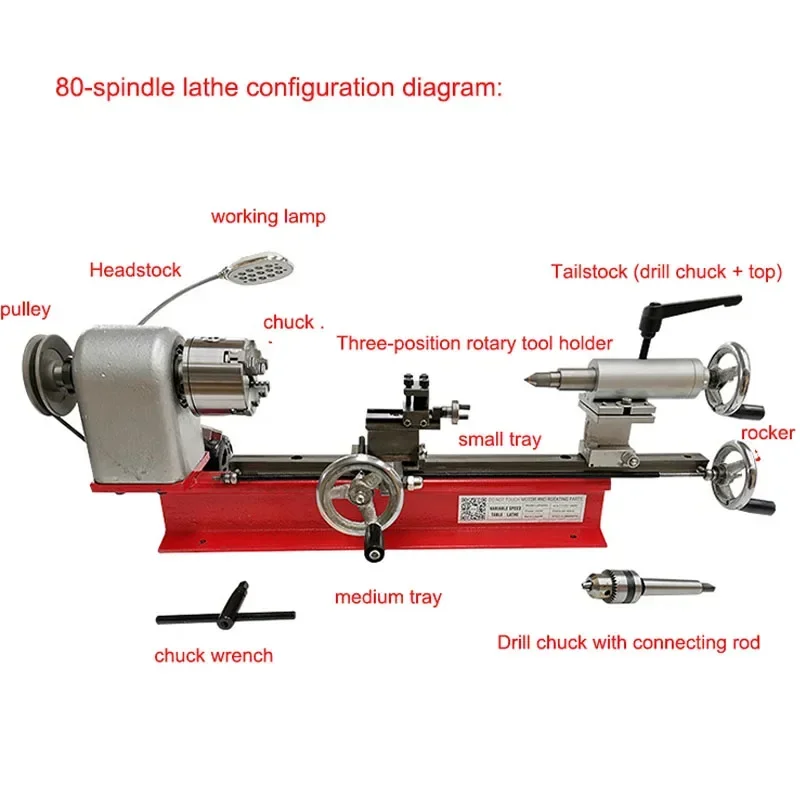 Mini tornio da tavolo in miniatura piccolo/fai da te/metallo/orologio/lavorazione del legno/tornio per strumenti domestici wenwan