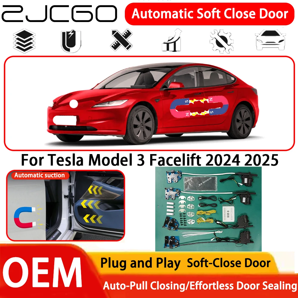 

for Tesla Model 3 Facelift 2024 2025 Car OEM Plug and Play Automatic Electric Soft Close Door Comfort Closing System