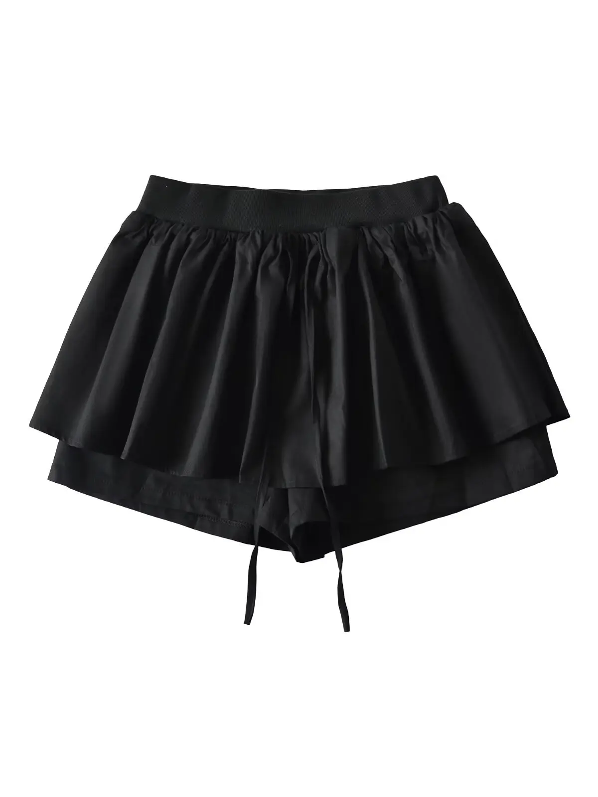 Ballet Style High Waist Drawstring A-Line  Skirt Women's Short Anti-Light Walking Shorts Younging Skirts Cotton Blend