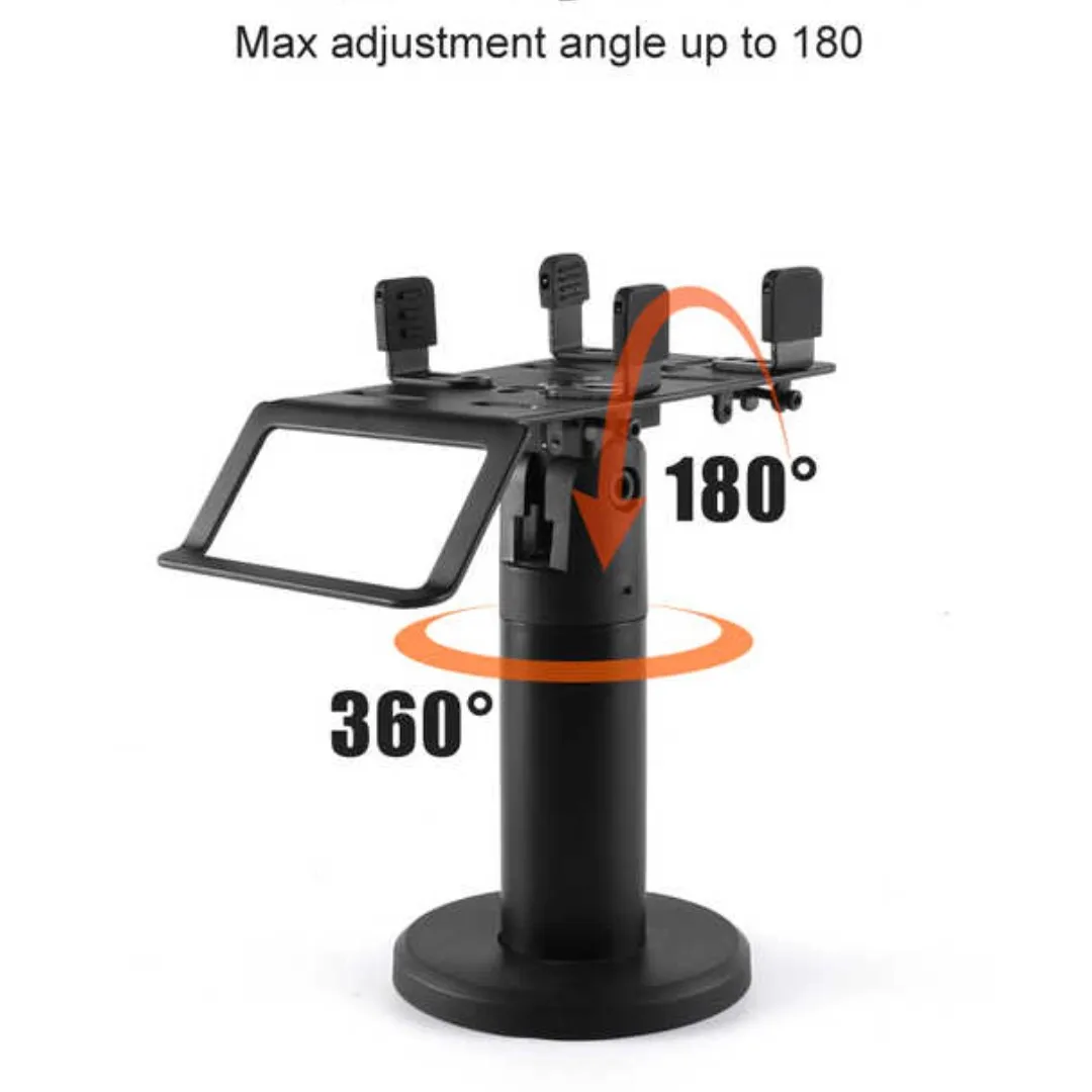 Metal pos terminal machine stand with adjustable size function suitable for universal mpos and pos machine devices bracket mount