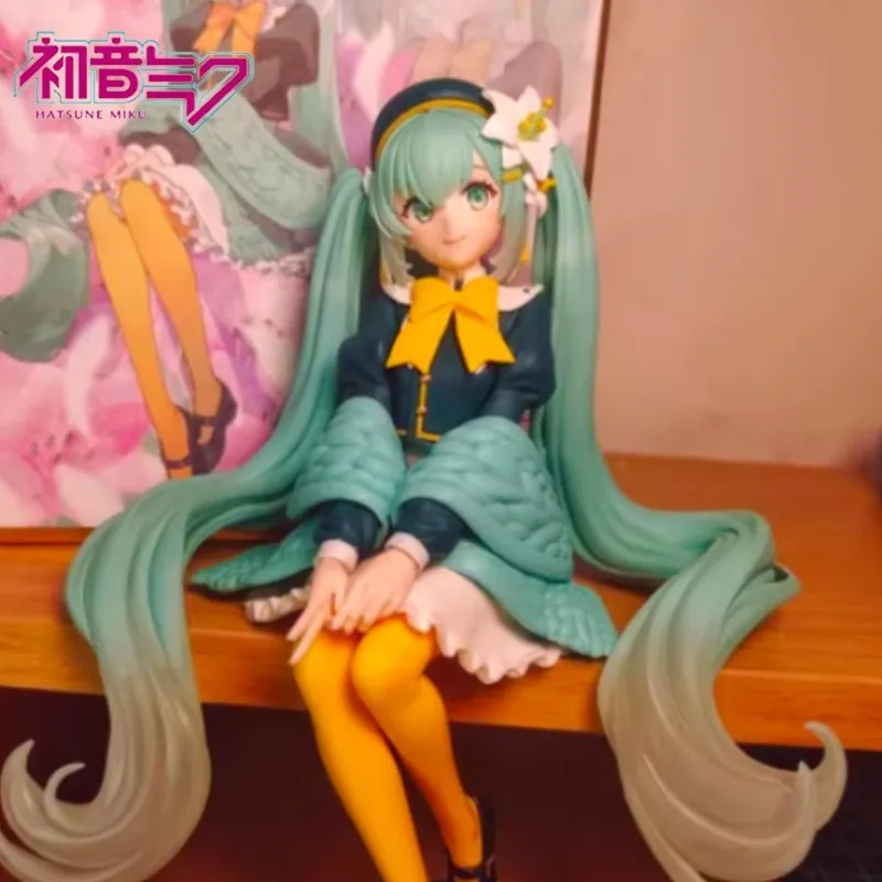 

Фигурки героев Аниме 14 см, оригинальные игрушки Furyu Hatsune Miku, Цветочная фея, лилия, лапша, лапша, собиратель, подарок на день рождения для детей, ПВХ Модель