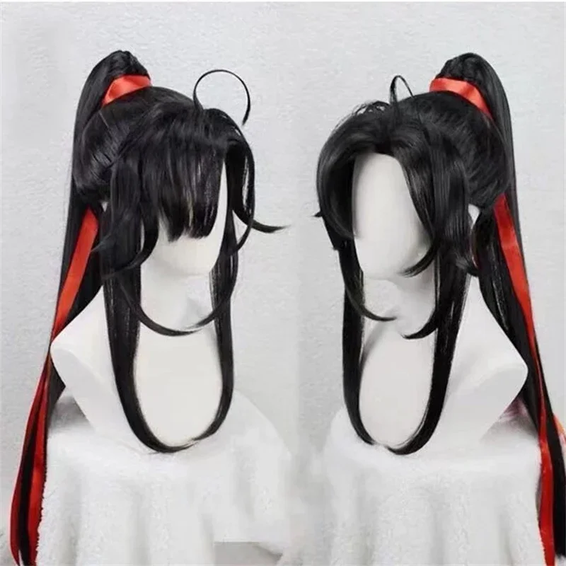 أنيمي مو داو زو شي غراندماستر من زراعة الشيطاني وي Wuxian Lan Wangji تأثيري شعر مستعار القديمة لحفلة الهالوين + غطاء شعر مستعار