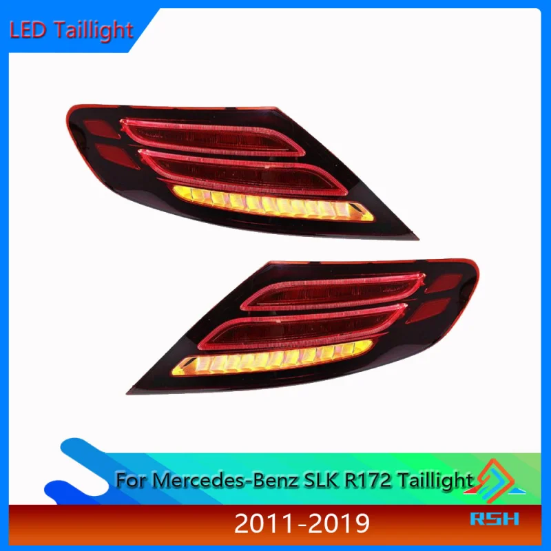 For Mercedes-Benz SLK R172 Models 2011-2019 Modified LED Taillight Assembly With Integrated DRL Turn Signals Lights