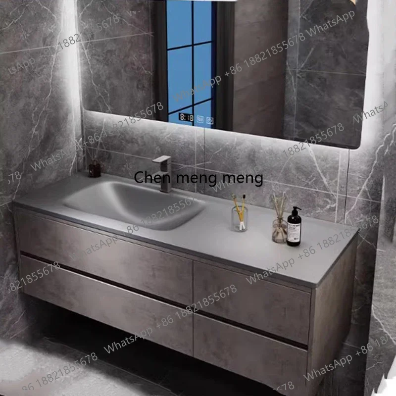 X188 Drawers Organizer Bathroom Cabinet Gray Waterproof Space Saver Bathroom Cabinet Storage Mirror Armoir Salle De Bain Furnitu