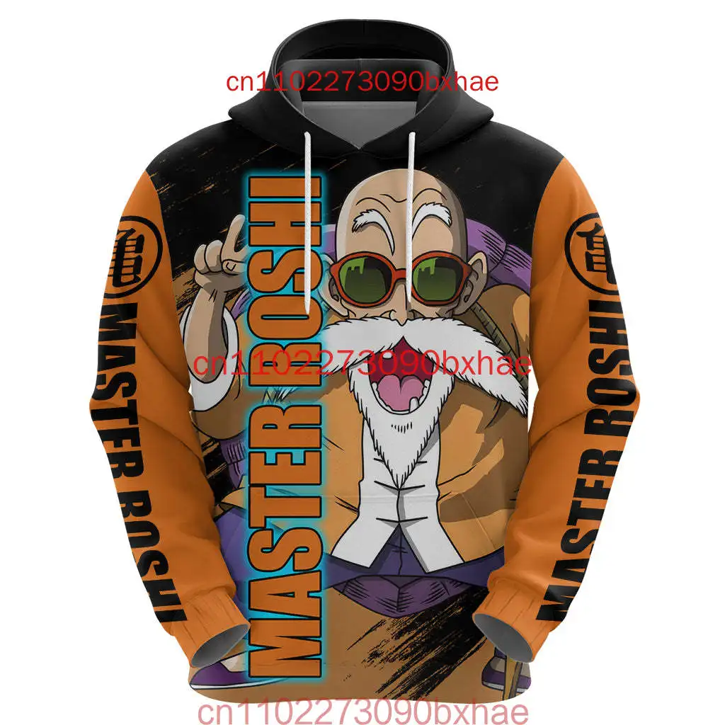 

Осенняя новая толстовка с капюшоном Master Roshi Dragon Ball в японском стиле, толстовка в стиле аниме, модные мужские и женские детские куртки, пальто