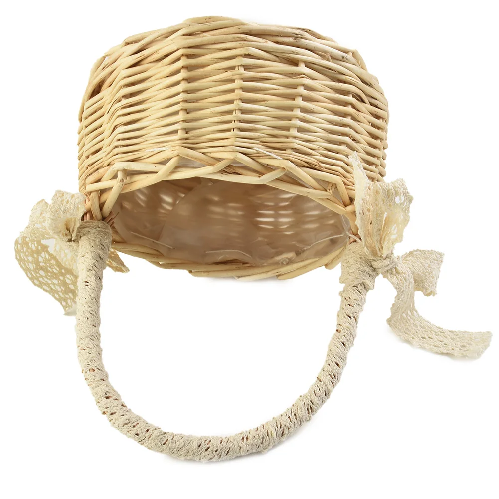 Vintage High Quality Storage Basket. 3 Size Shopping Basket Storage Flower Flower Pot Food Fresh Rattan Girl Picnic
