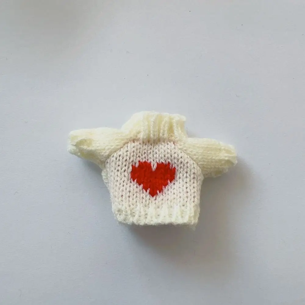 

Christmas Style Dolls Sweater Idol Dolls Cute BJD Doll Clothes Mini White/Red/Green Plush Doll's Clothing for 16cm/17cm Bjd Doll