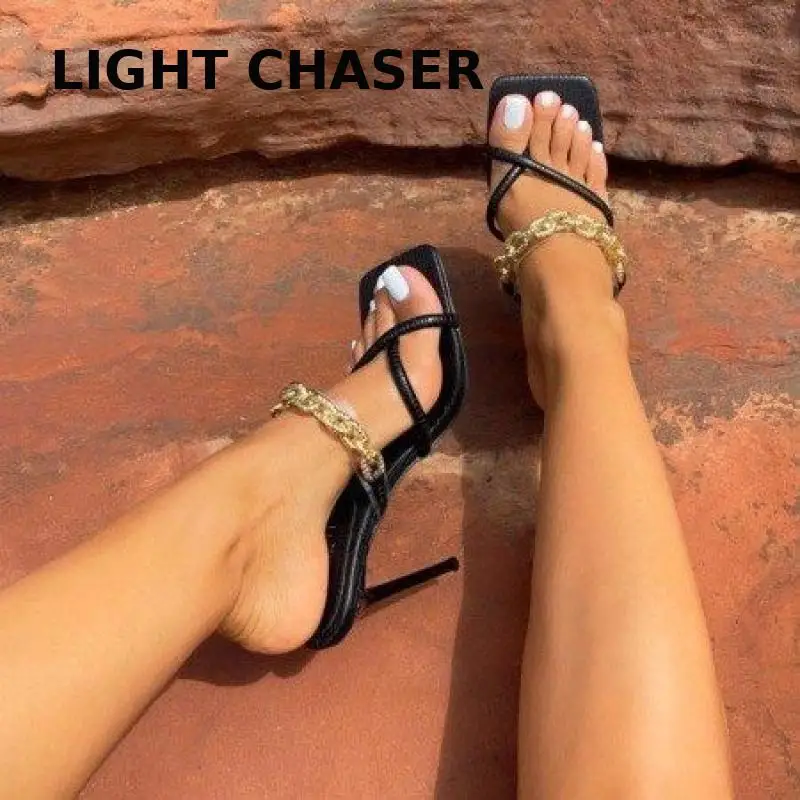 

2022 New Summer Fashion Women Mules Low Heels Flip Flops Slippers Sandals Square Open-toed High Quality Slides Shoes Flip Flops