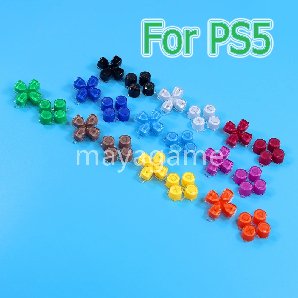 

30sets For PlayStation 5 PS5 Controller Replacement Plastic Crystal Buttons ABXY D Pad Driection Key Kit