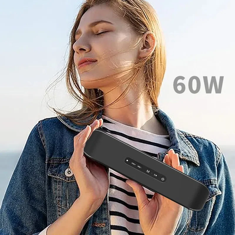Cañón De acero pequeño para graves pesados S9Pro, Bluetooth 5,3, Caixa De Som, sonido envolvente estéreo, portátil, alta potencia, batería De larga duración de 60W, TWS