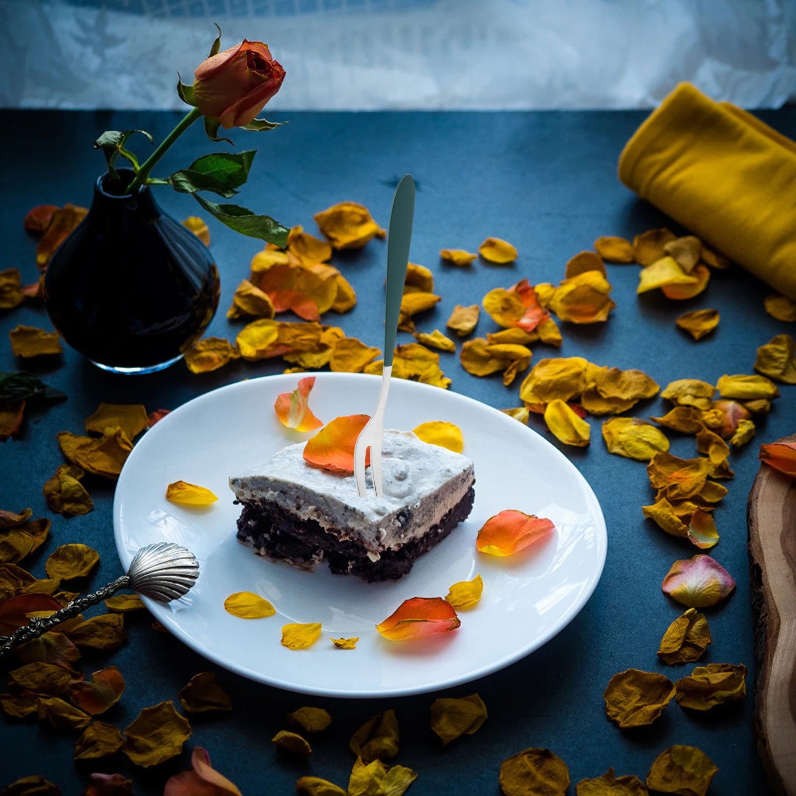 

6 pcs Stainless Dessert Forks Small Fruit Cake Forks For Appetizer Pick Salad Party Food Home Tableware Restaurant Use