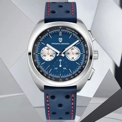 PAGANI DESIGN 2026 Retro Luxury Men's Watches Sports Chronograph VK63 Quartz Watch For Men AR Sapphire Waterproof Leather Clock