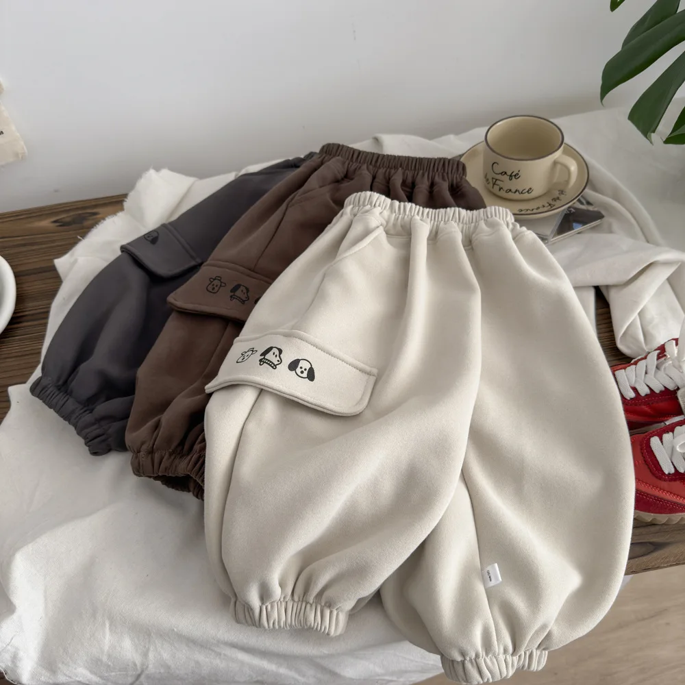Pantalon de survêtement décontracté pour enfants, pantalon de sport à imprimé mignon pour garçons, pantalon sarouel à taille élastique, vêtements pour enfants, automne et printemps
