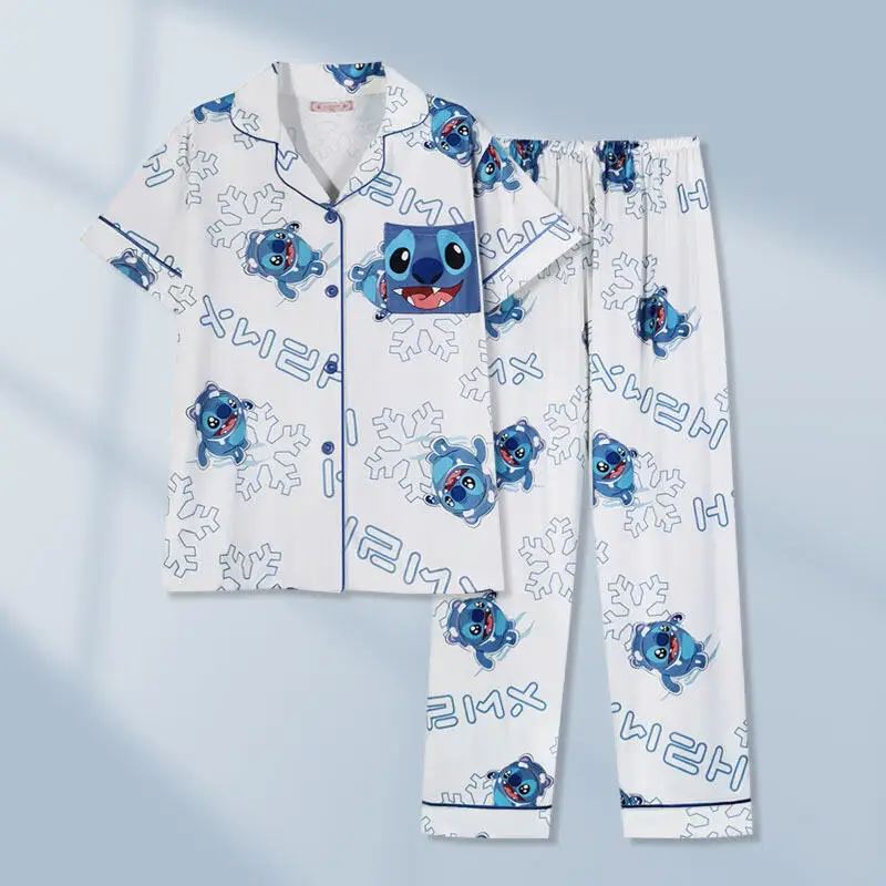 2 قطعة أنيمي لطيف طباعة المرأة بيجامة الحلو فتاة سترة قصيرة الأكمام بنطلون ملابس المنزل الكرتون Kawaii طالب بيجامة مجموعات