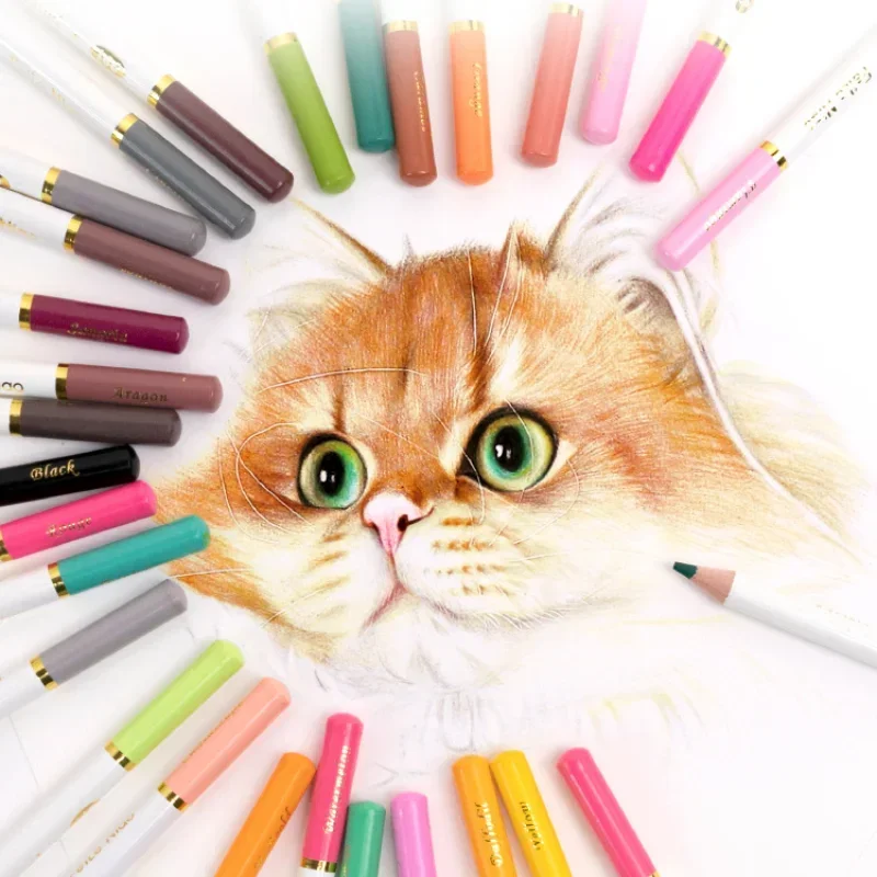 Drawing Set, Oil Colored Pencils, Pencil Sharpener for Artist, Colouring Supplies, 36/48/72 Color, Chinese Style