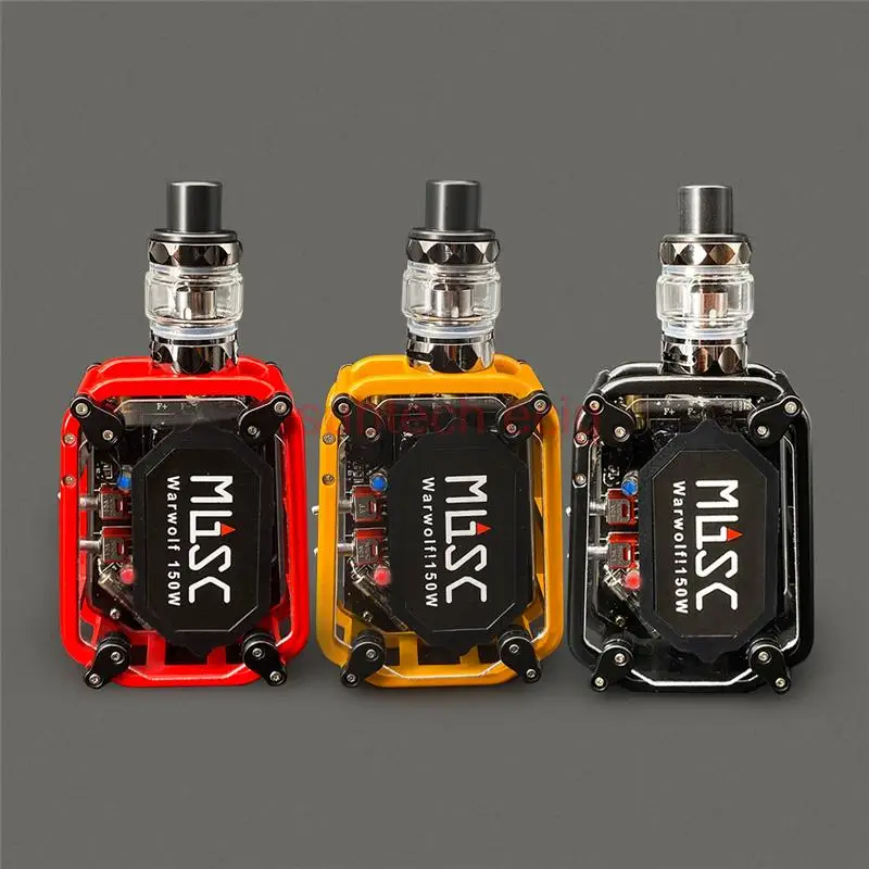 Ecig Warwolf 150W 박스 모드 키트, 2200mah 멋진 깜박이는 빛, 거대한 증기, 제 3 기어 압력 조절, 전자 담배 연기