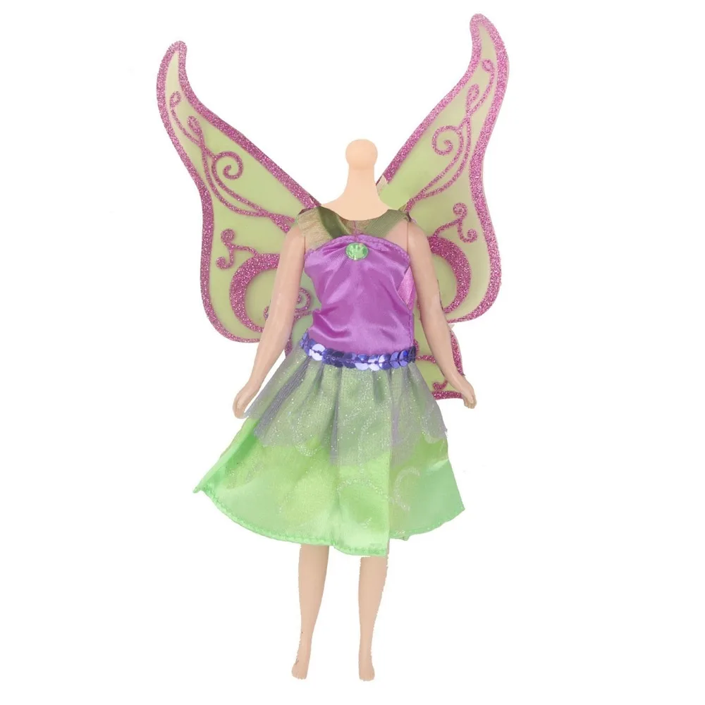 Fashion Doll Clothes Fairy Dresses Cute DY Handmake Shiny Gauze Skirt 8 Styles Butterfly Wing Skirt for 1/6 BJD&30cm Doll