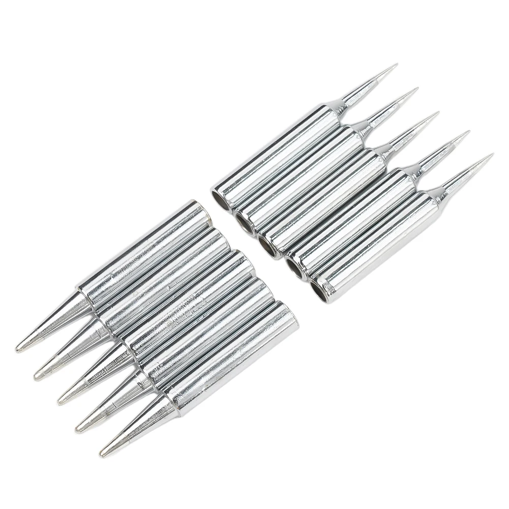 Light Weight Small Size 10 Pack Soldering Iron Tip Stable Performance 200~480℃ 900M-T-I / 900M-T-B Pure Copper