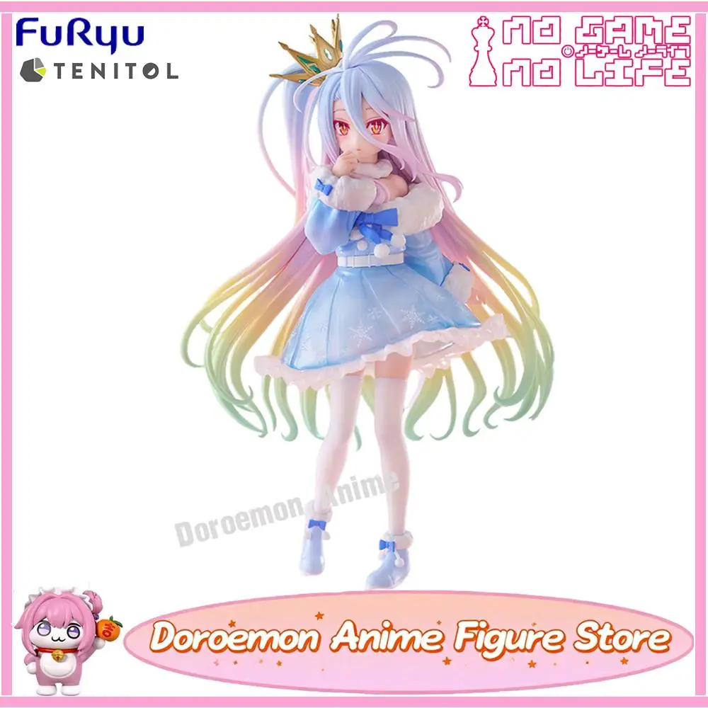 

In Stock Original Furyu Tenitol No Game No Life Shiro 21Cm Anime Kawaii Loli Girls Figures Collectible Model Toys Decoration