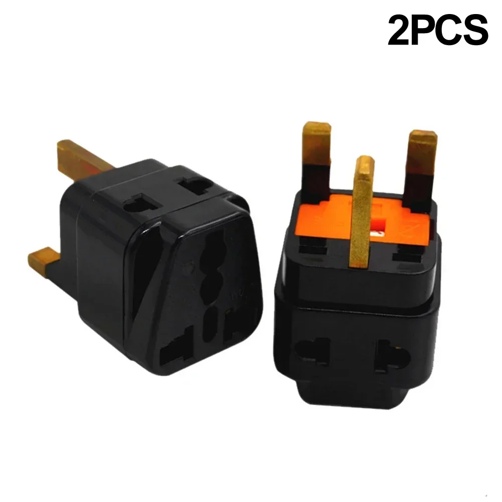 2-PACK UK Plug Adapter 13A Travel Adapter US/EU/World To UK Plug Adapter Perfect For International Travelers High Quality