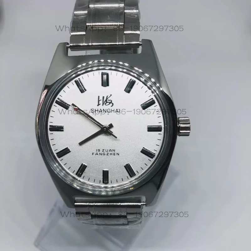 Manual winding 7120 pure mechanical 19 diamond movement three-pin business watch second-hand quality beauty
